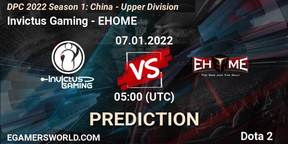 Pronósticos Invictus Gaming - EHOME. 07.01.22. DPC 2022 Season 1: China - Upper Division - Dota 2