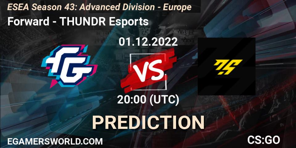 Pronósticos Forward - THUNDR Esports. 01.12.22. ESEA Season 43: Advanced Division - Europe - CS2 (CS:GO)