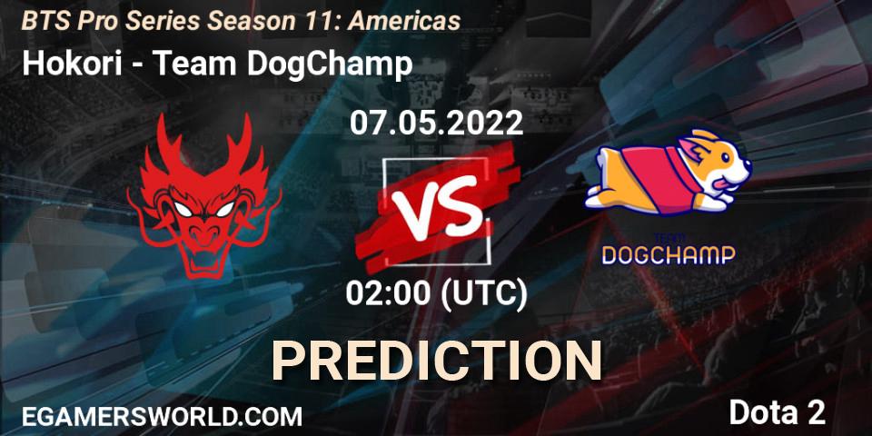 Pronósticos Hokori - Team DogChamp. 06.05.22. BTS Pro Series Season 11: Americas - Dota 2