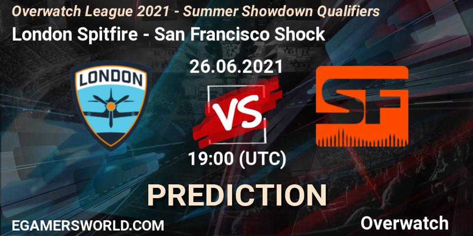 Pronósticos London Spitfire - San Francisco Shock. 26.06.21. Overwatch League 2021 - Summer Showdown Qualifiers - Overwatch