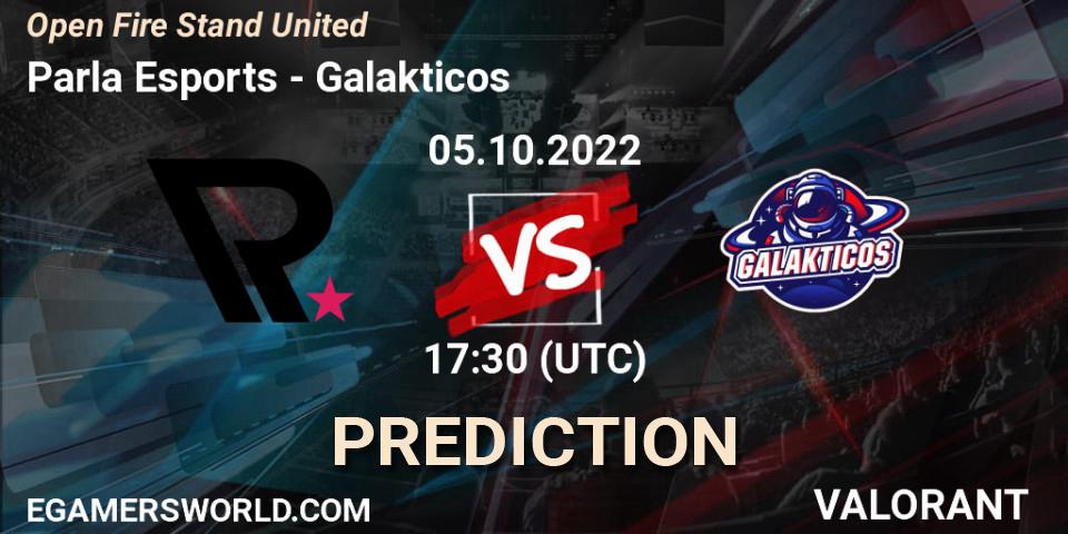 Pronósticos Parla Esports - Galakticos. 05.10.2022 at 17:40. Open Fire Stand United - VALORANT