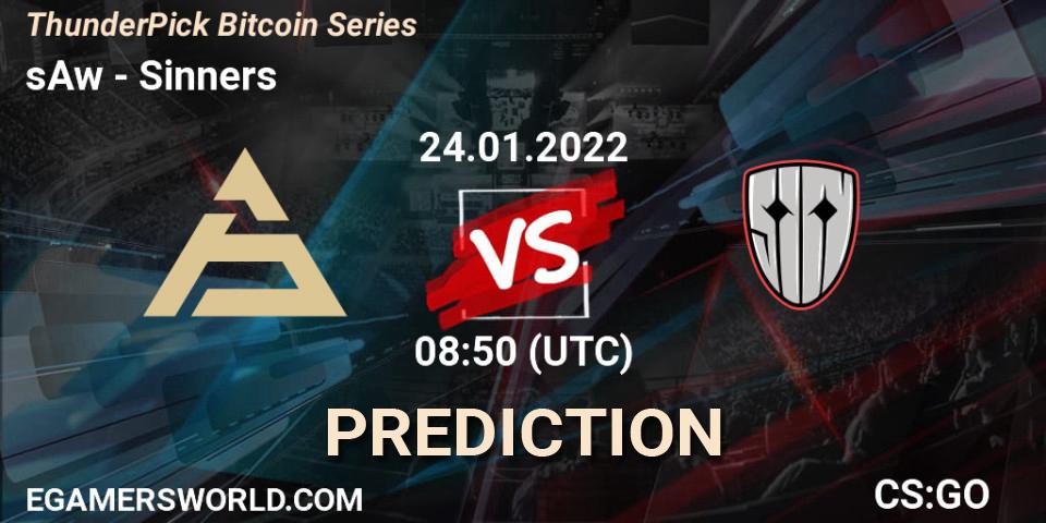 Pronósticos sAw - Sinners. 24.01.2022 at 08:50. ThunderPick Bitcoin Series - Counter-Strike (CS2)
