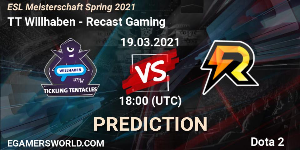 Pronósticos TT Willhaben - Recast Gaming. 19.03.21. ESL Meisterschaft Spring 2021 - Dota 2
