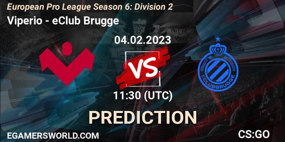Pronósticos Viperio - eClub Brugge. 04.02.23. European Pro League Season 6: Division 2 - CS2 (CS:GO)