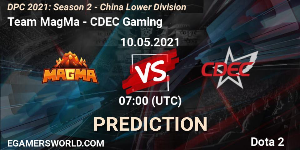 Pronósticos Team MagMa - CDEC Gaming. 10.05.21. DPC 2021: Season 2 - China Lower Division - Dota 2