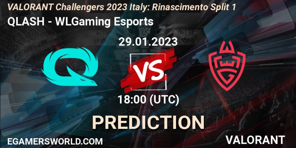 Pronósticos QLASH - WLGaming Esports. 29.01.23. VALORANT Challengers 2023 Italy: Rinascimento Split 1 - VALORANT