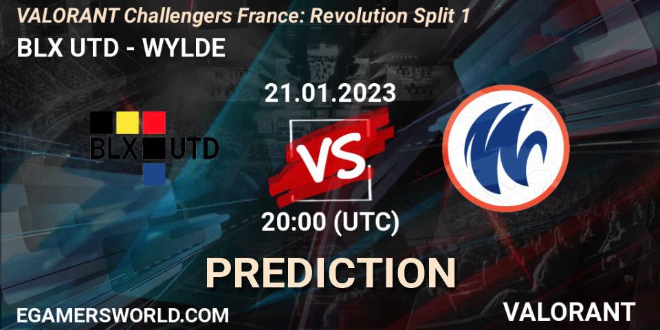 Pronósticos BLX UTD - WYLDE. 21.01.2023 at 20:05. VALORANT Challengers 2023 France: Revolution Split 1 - VALORANT