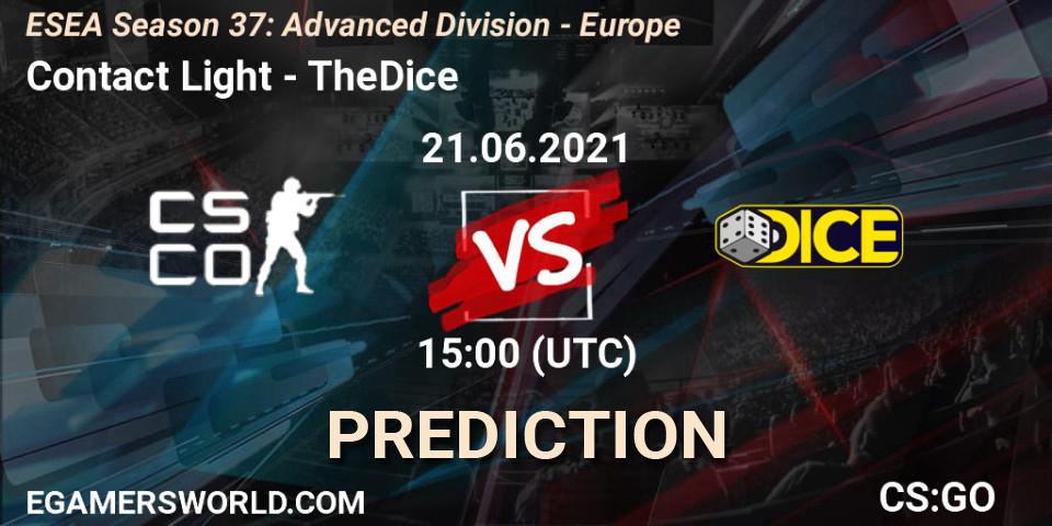 Pronósticos Contact Light - TheDice. 21.06.21. ESEA Season 37: Advanced Division - Europe - CS2 (CS:GO)