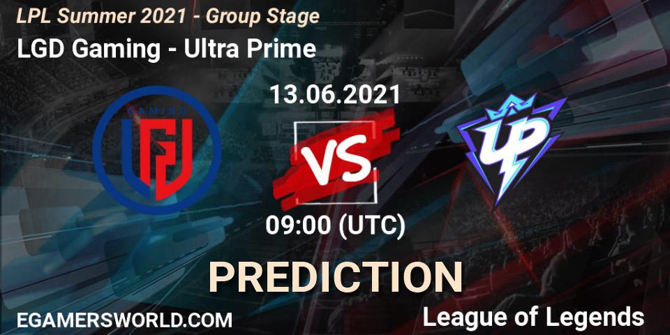 Pronósticos LGD Gaming - Ultra Prime. 13.06.2021 at 09:00. LPL Summer 2021 - Group Stage - LoL