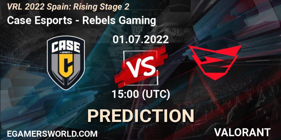 Pronósticos Case Esports - Rebels Gaming. 01.07.2022 at 15:20. VRL 2022 Spain: Rising Stage 2 - VALORANT