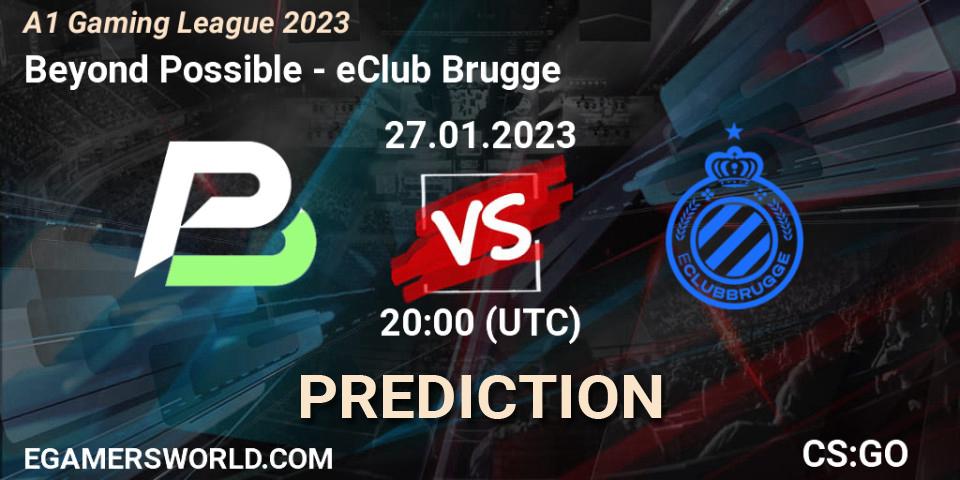Pronósticos Beyond Possible - eClub Brugge. 27.01.2023 at 20:30. A1 Gaming League 2023 - Counter-Strike (CS2)