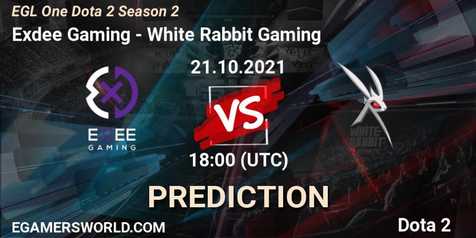 Pronósticos Exdee Gaming - White Rabbit Gaming. 21.10.21. EGL One Dota 2 Season 2 - Dota 2