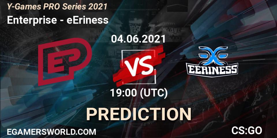 Pronósticos Enterprise - eEriness. 07.06.2021 at 14:00. Y-Games PRO Series 2021 - Counter-Strike (CS2)