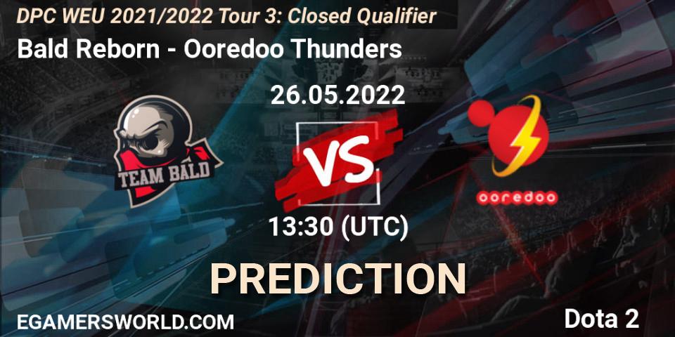 Pronósticos Bald Reborn - Ooredoo Thunders. 26.05.2022 at 13:30. DPC WEU 2021/2022 Tour 3: Closed Qualifier - Dota 2