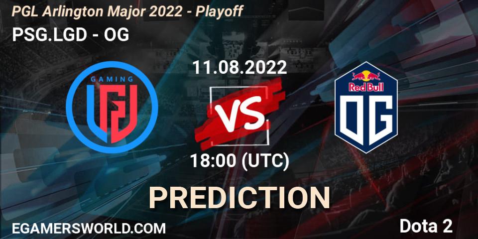 Pronósticos PSG.LGD - OG. 11.08.22. PGL Arlington Major 2022 - Playoff - Dota 2
