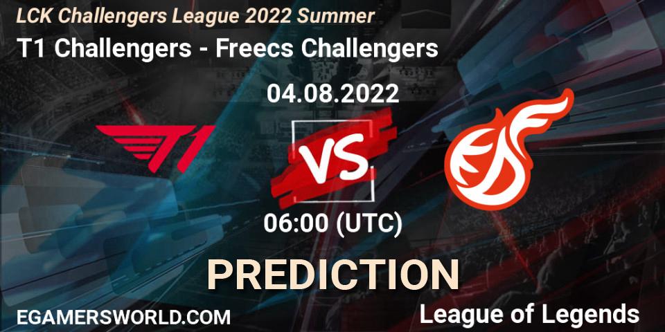 Pronósticos T1 Challengers - Freecs Challengers. 04.08.22. LCK Challengers League 2022 Summer - LoL