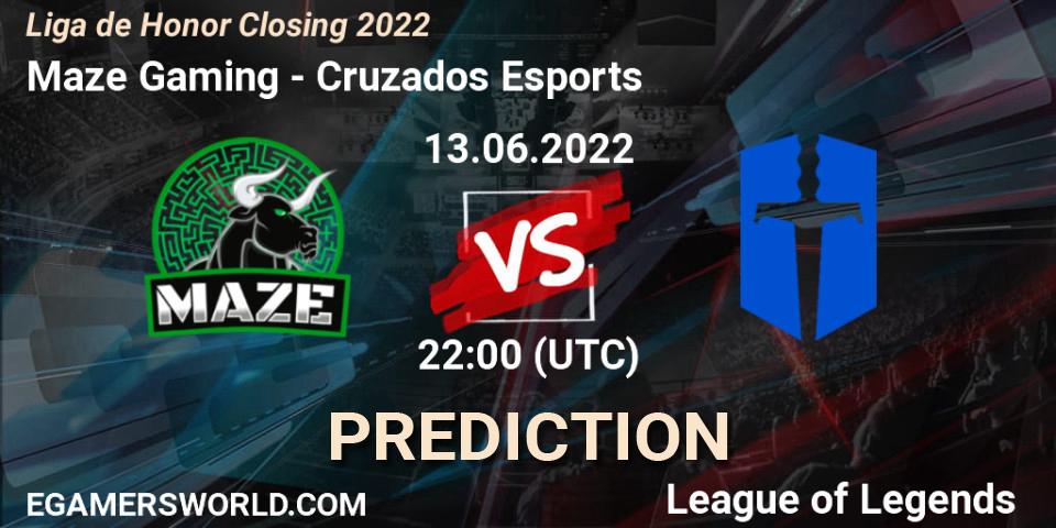 Pronósticos Maze Gaming - Cruzados Esports. 13.06.2022 at 22:00. Liga de Honor Closing 2022 - LoL