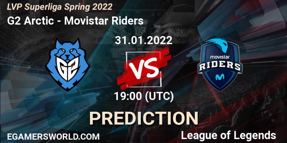 Pronósticos G2 Arctic - Movistar Riders. 31.01.22. LVP Superliga Spring 2022 - LoL
