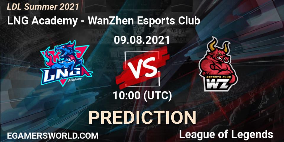 Pronósticos LNG Academy - WanZhen Esports Club. 09.08.2021 at 10:10. LDL Summer 2021 - LoL