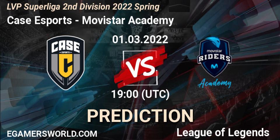 Pronósticos Case Esports - Movistar Academy. 01.03.2022 at 19:00. LVP Superliga 2nd Division 2022 Spring - LoL