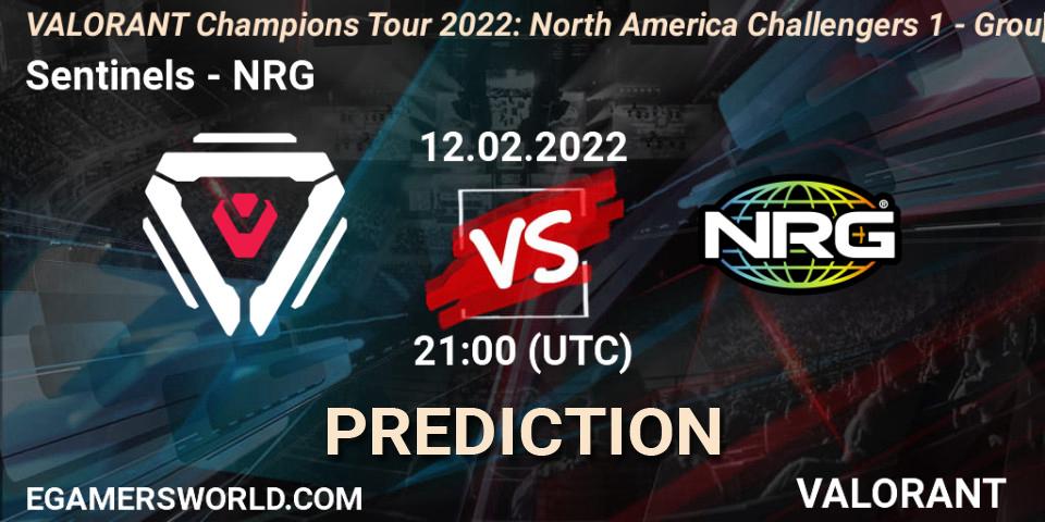 Pronósticos Sentinels - NRG. 12.02.2022 at 21:00. VCT 2022: North America Challengers 1 - Group Stage - VALORANT