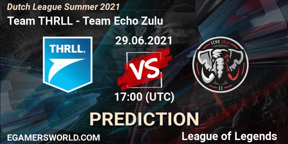 Pronósticos Team THRLL - Team Echo Zulu. 29.06.21. Dutch League Summer 2021 - LoL