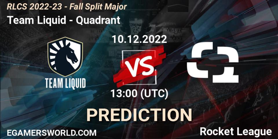Pronósticos Team Liquid - Quadrant. 10.12.22. RLCS 2022-23 - Fall Split Major - Rocket League