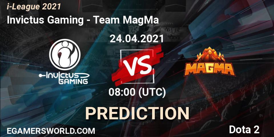 Pronósticos Invictus Gaming - Team MagMa. 24.04.2021 at 10:47. i-League 2021 Season 1 - Dota 2