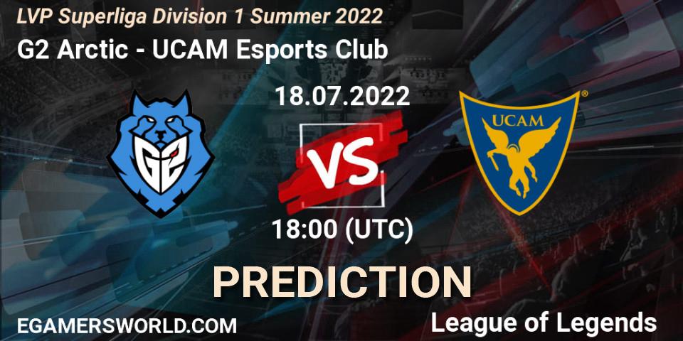 Pronósticos G2 Arctic - UCAM Esports Club. 18.07.22. LVP Superliga Division 1 Summer 2022 - LoL
