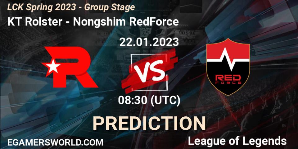 Pronósticos KT Rolster - Nongshim RedForce. 22.01.23. LCK Spring 2023 - Group Stage - LoL