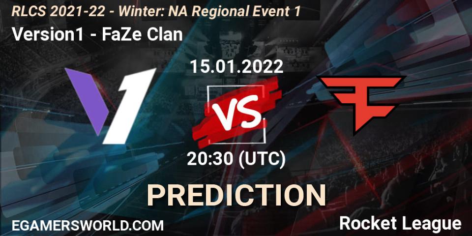 Pronósticos Version1 - FaZe Clan. 15.01.22. RLCS 2021-22 - Winter: NA Regional Event 1 - Rocket League