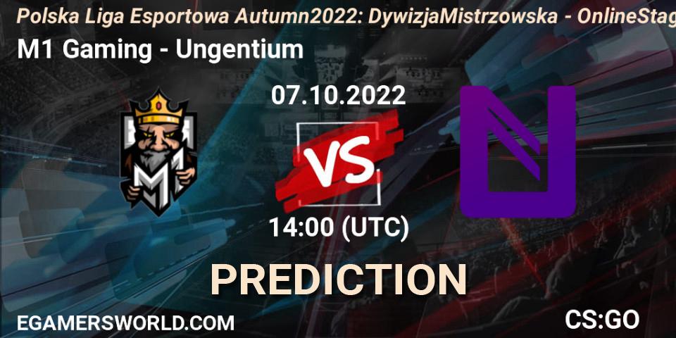 Pronósticos M1 Gaming - Ungentium. 07.10.2022 at 14:00. Polska Liga Esportowa Autumn 2022: Dywizja Mistrzowska - Online Stage - Counter-Strike (CS2)