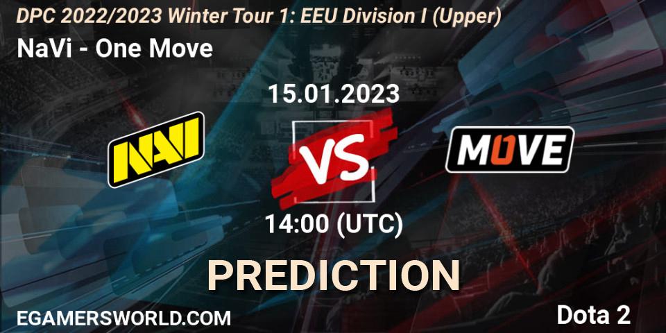 Pronósticos NaVi - One Move. 15.01.23. DPC 2022/2023 Winter Tour 1: EEU Division I (Upper) - Dota 2