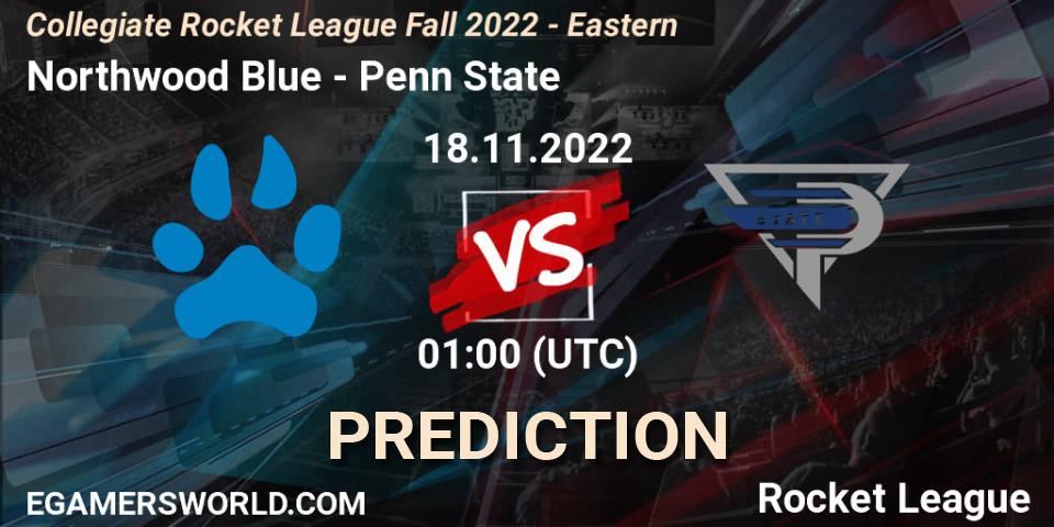 Pronósticos Northwood Blue - Penn State. 18.11.2022 at 02:00. Collegiate Rocket League Fall 2022 - Eastern - Rocket League