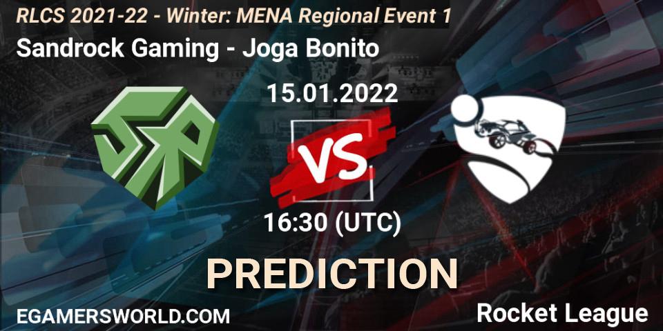 Pronósticos Sandrock Gaming - Joga Bonito. 15.01.22. RLCS 2021-22 - Winter: MENA Regional Event 1 - Rocket League