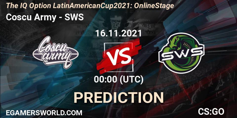 Pronósticos Coscu Army - SWS. 16.11.21. The IQ Option Latin American Cup 2021: Online Stage - CS2 (CS:GO)