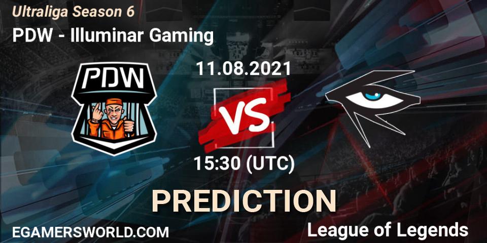 Pronósticos PDW - Illuminar Gaming. 11.08.2021 at 15:30. Ultraliga Season 6 - LoL