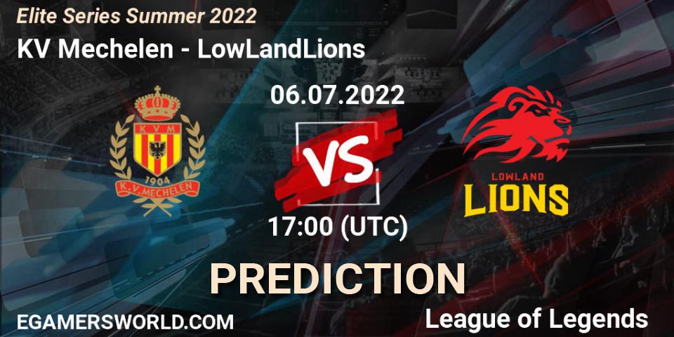 Pronósticos KV Mechelen - LowLandLions. 06.07.22. Elite Series Summer 2022 - LoL