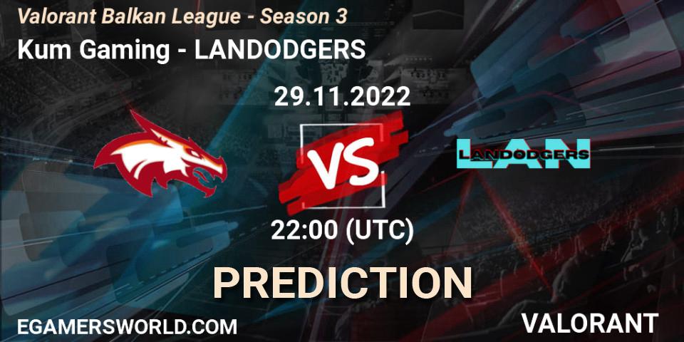 Pronósticos Kum Gaming - LANDODGERS. 29.11.22. Valorant Balkan League - Season 3 - VALORANT