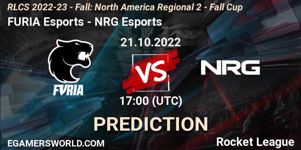 Pronósticos FURIA Esports - NRG Esports. 21.10.2022 at 17:00. RLCS 2022-23 - Fall: North America Regional 2 - Fall Cup - Rocket League