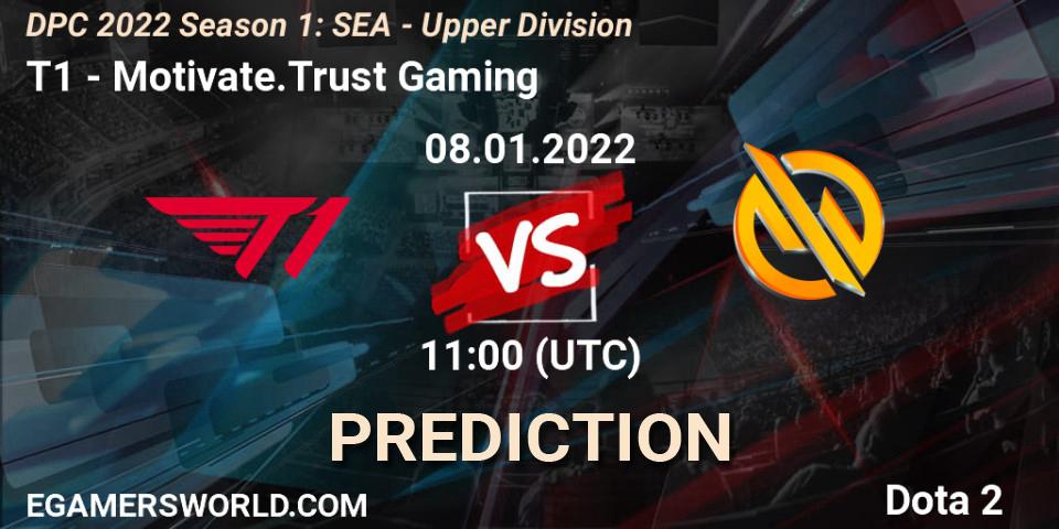 Pronósticos T1 - Motivate.Trust Gaming. 08.01.2022 at 11:06. DPC 2022 Season 1: SEA - Upper Division - Dota 2