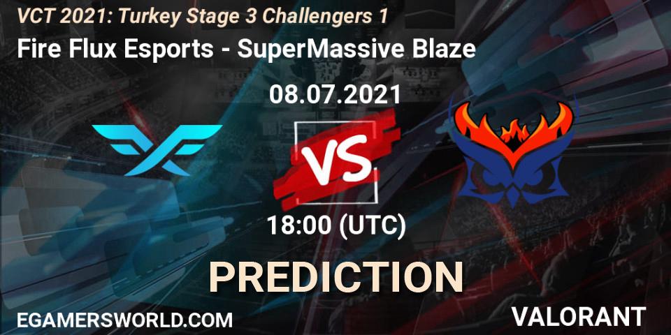 Pronósticos Fire Flux Esports - SuperMassive Blaze. 08.07.2021 at 18:15. VCT 2021: Turkey Stage 3 Challengers 1 - VALORANT