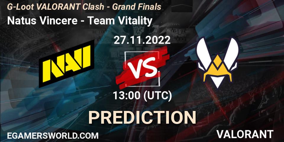 Pronósticos Natus Vincere - Team Vitality. 27.11.22. G-Loot VALORANT Clash - Grand Finals - VALORANT