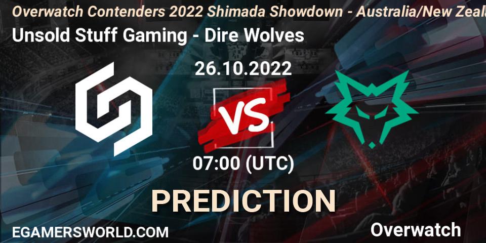 Pronósticos Unsold Stuff Gaming - Dire Wolves. 26.10.22. Overwatch Contenders 2022 Shimada Showdown - Australia/New Zealand - October - Overwatch