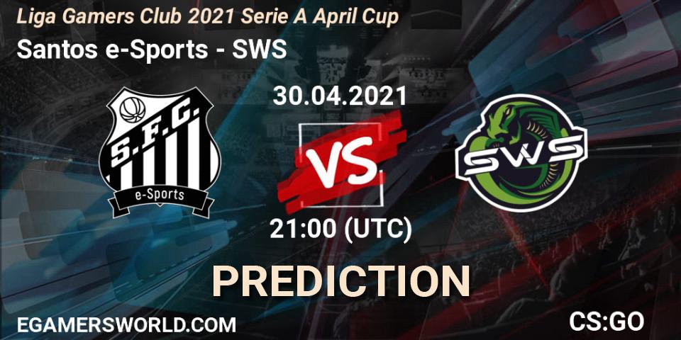 Pronósticos Santos e-Sports - SWS. 30.04.2021 at 21:00. Liga Gamers Club 2021 Serie A April Cup - Counter-Strike (CS2)