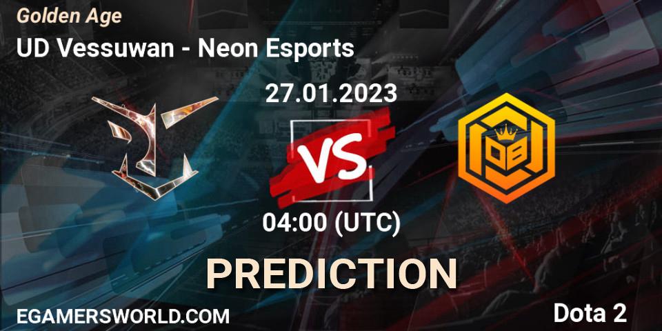Pronósticos UD Vessuwan - Neon Esports. 27.01.23. Golden Age - Dota 2