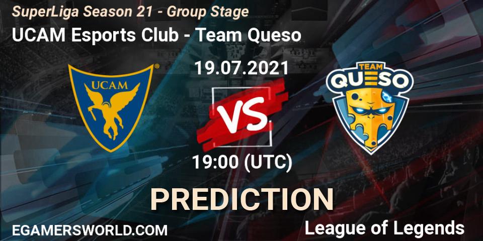 Pronósticos UCAM Esports Club - Team Queso. 19.07.21. SuperLiga Season 21 - Group Stage - LoL
