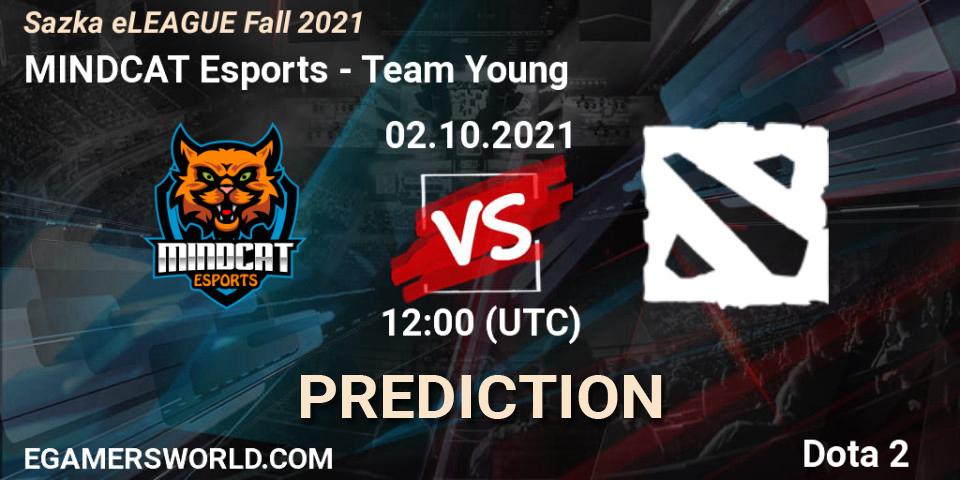 Pronósticos MINDCAT Esports - Team Young. 02.10.2021 at 15:04. Sazka eLEAGUE Fall 2021 - Dota 2