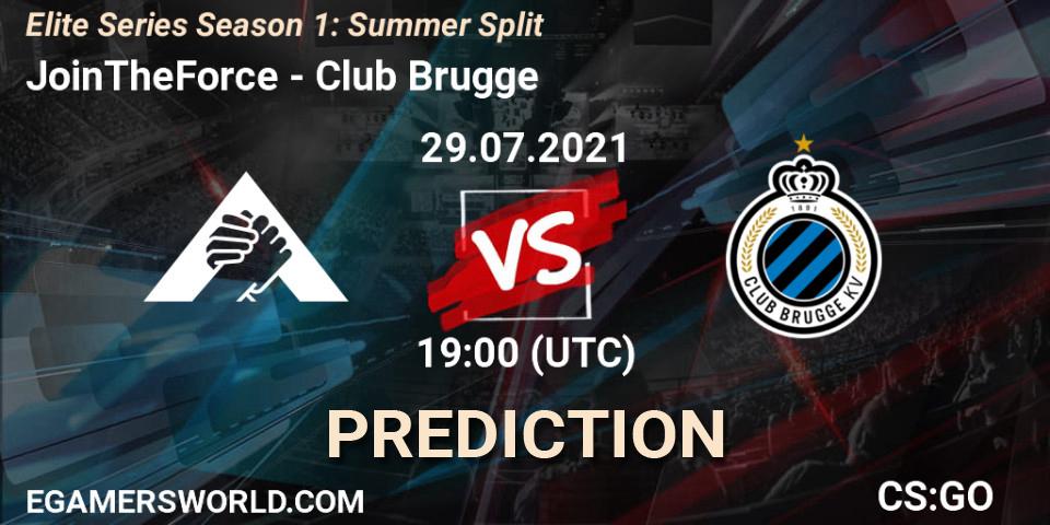 Pronósticos JoinTheForce - Club Brugge. 29.07.2021 at 19:00. Elite Series Season 1: Summer Split - Counter-Strike (CS2)