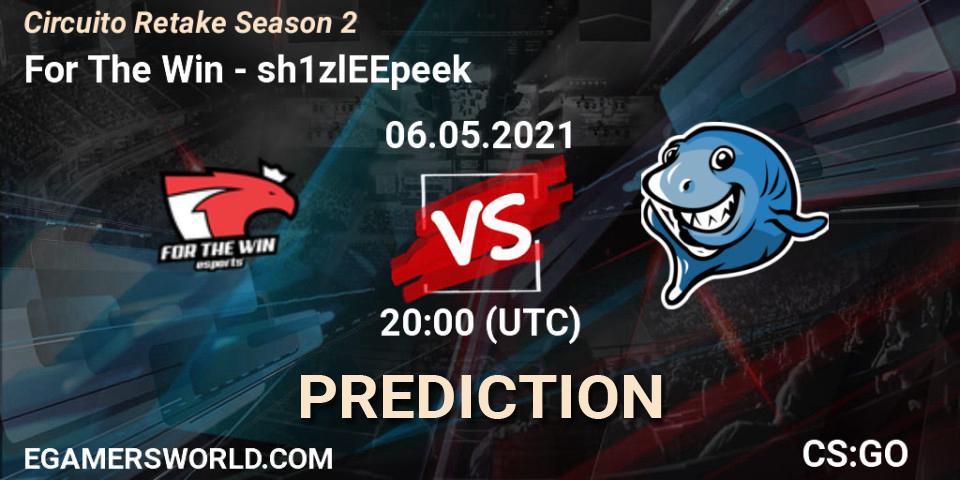 Pronósticos For The Win - sh1zlEEpeek. 06.05.2021 at 20:00. Circuito Retake Season 2 - Counter-Strike (CS2)
